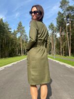 Green Cardigan With Virgin Wool - Image 4