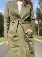 Green Cardigan With Virgin Wool - Image 6