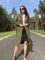 Green Cardigan With Virgin Wool
