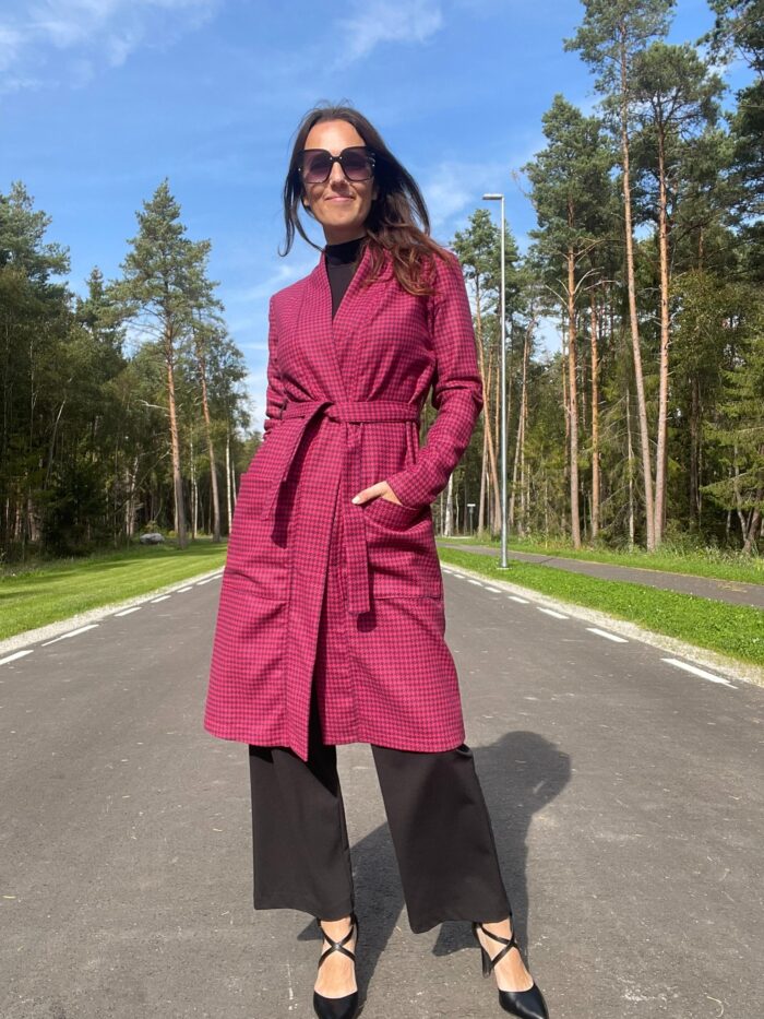 Fuksia Pepita kardigan - Image 1