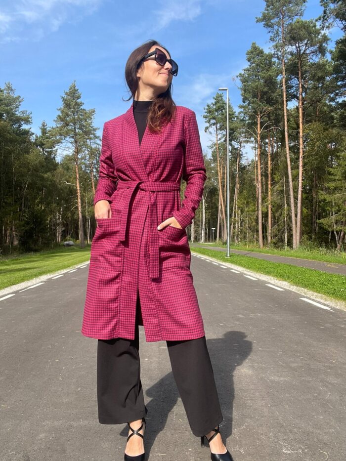 Fuksia Pepita kardigan - Image 6