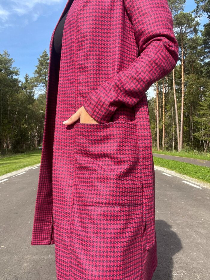 Fuksia Pepita kardigan - Image 3