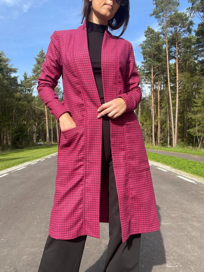 Fuksia Pepita kardigan - Image 2