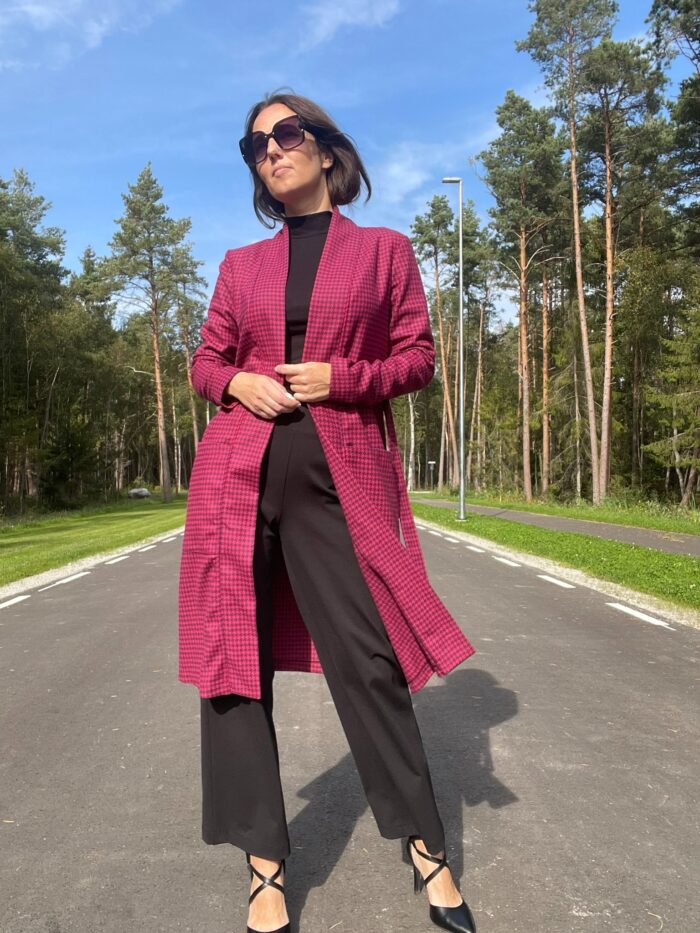 Fuksia Pepita kardigan - Image 5