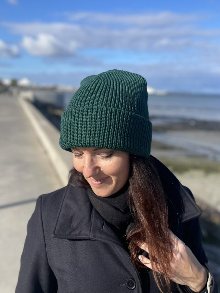 Roheline talvemüts, 50% meriinovill - Image 3