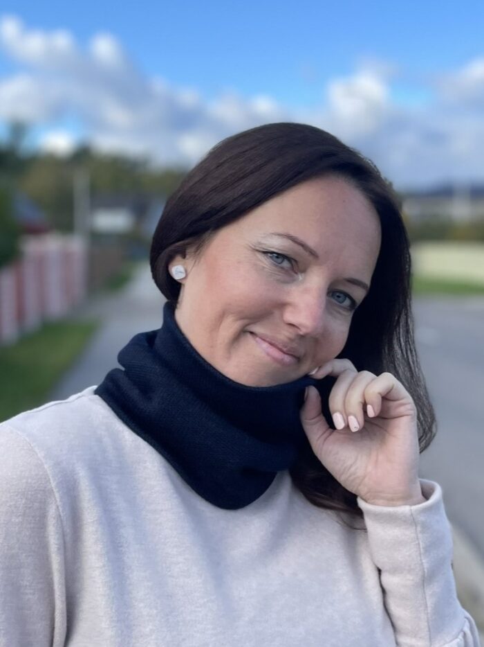 Tumesinine kaelussall, 100% meriinovill! - Image 1