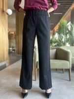 Mustad peenvillased püksid laia säärega - Image 3