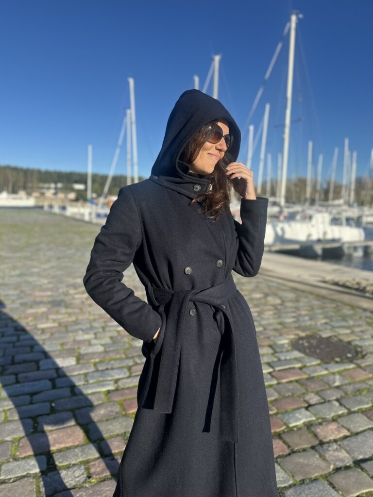 Tumesinine villane talvemantel Trench (vatiini ja eemaldatava kapuutsiga) - Image 5