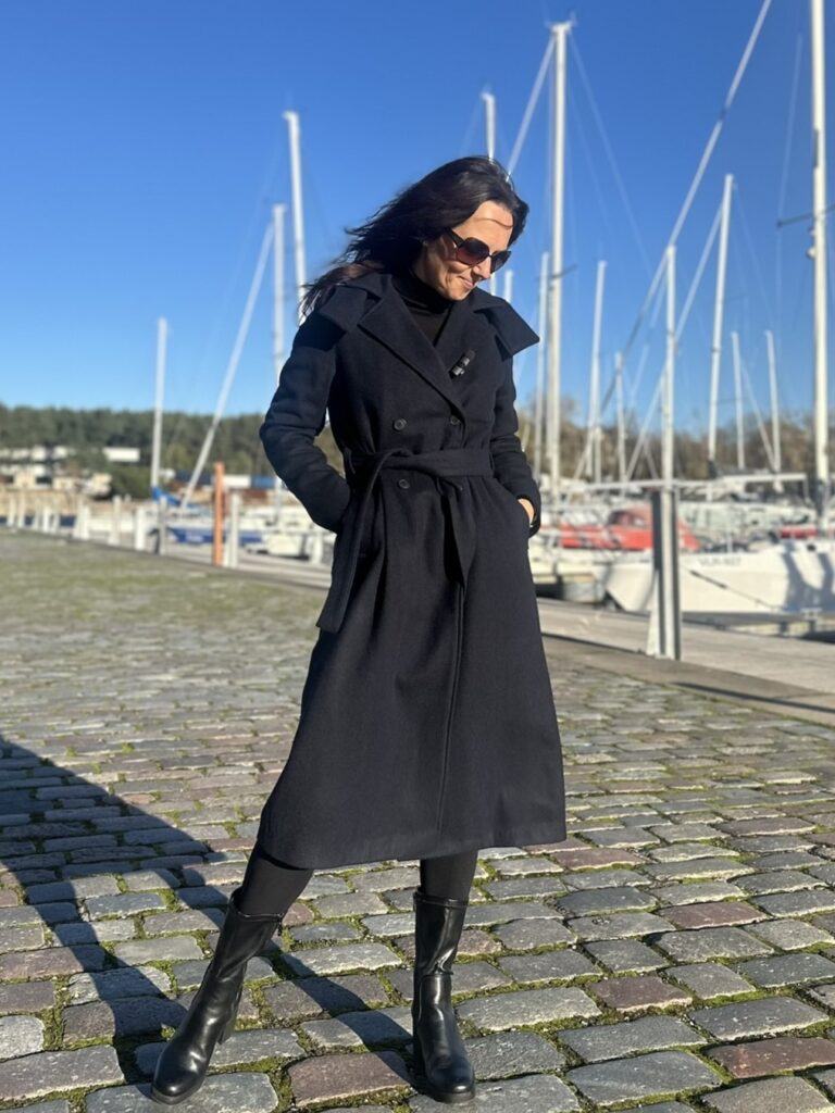 Tumesinine villane talvemantel Trench (vatiini ja eemaldatava kapuutsiga) - Image 7