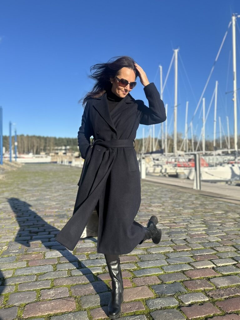 Tumesinine villane talvemantel Trench (vatiini ja eemaldatava kapuutsiga)