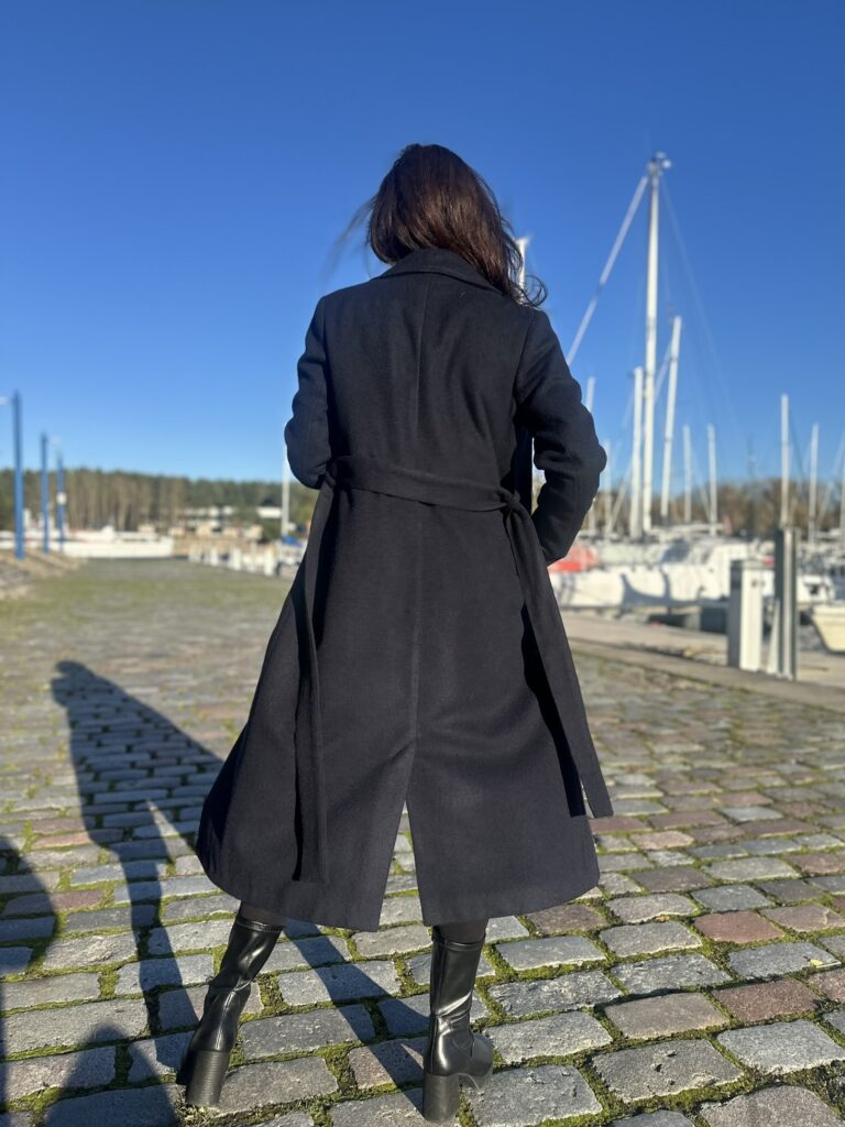 Tumesinine villane talvemantel Trench (vatiini ja eemaldatava kapuutsiga) - Image 4