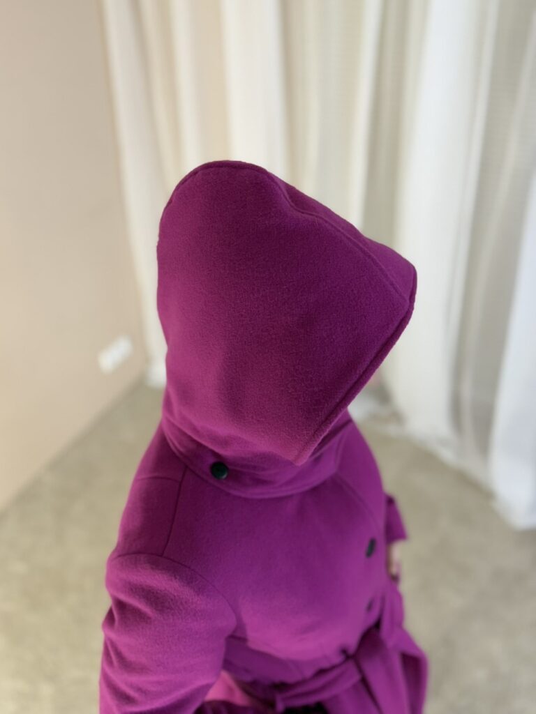 VALMIB TELLIMISEL! Fuksia talvemantel peenvilla ja kašmiiriga (vatiini ja eemaldatava kapuutsiga) - Image 7