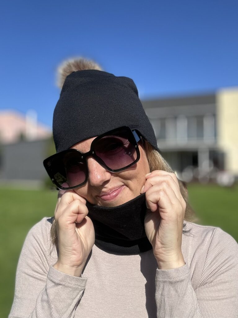 Black Scarf, 100% Merino Wool - Image 4