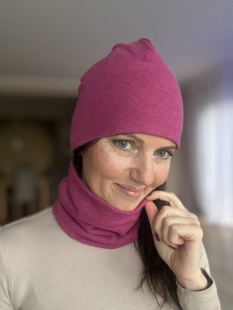 Fuchsia Scarf, 100% Merino Wool - Image 2
