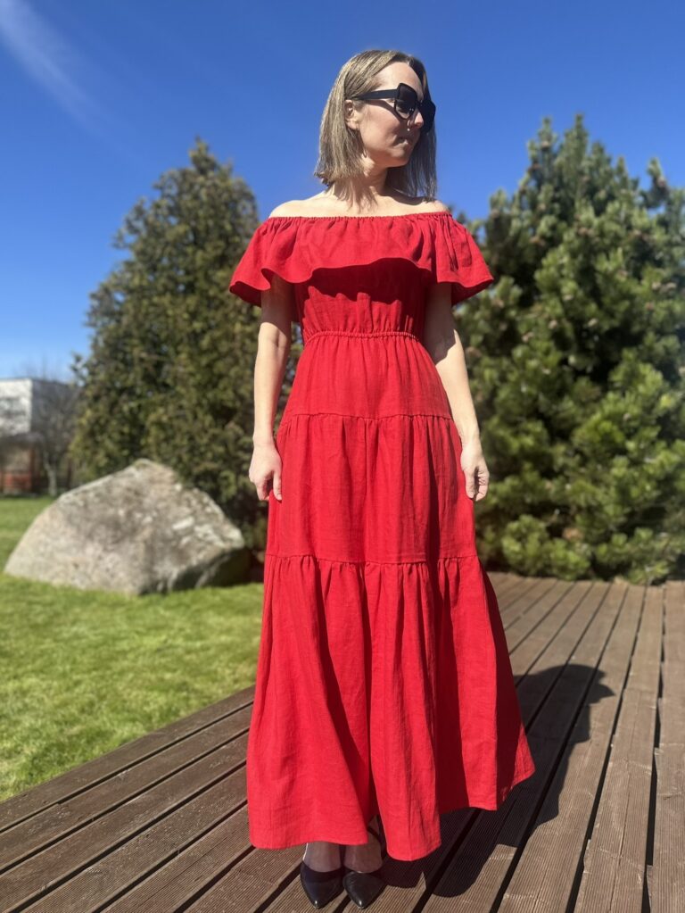 Punane linane maksikleit - Image 3