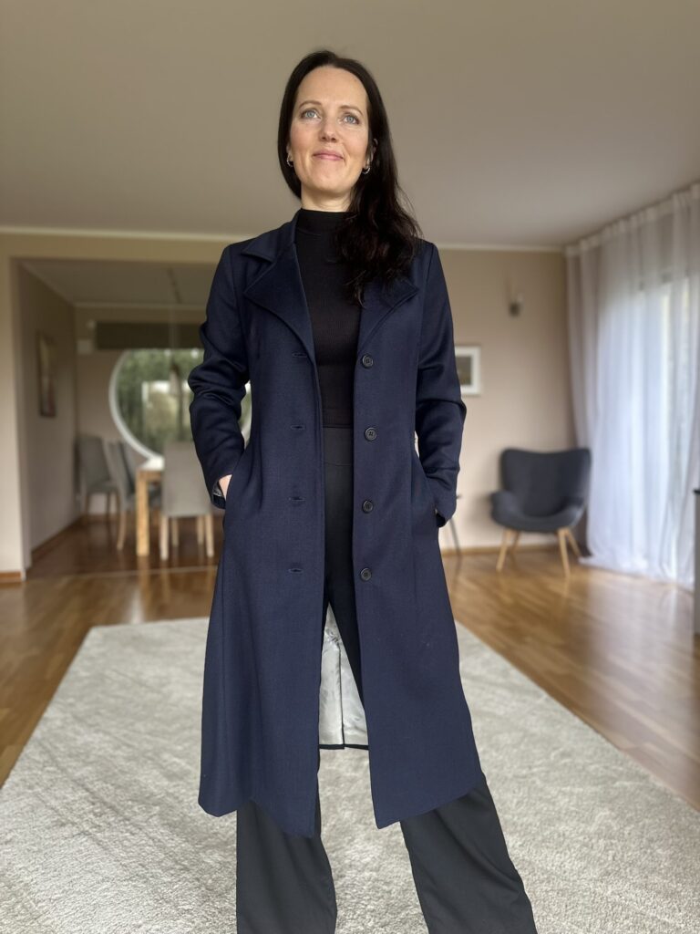 MADE TO ORDER! Navy Blue Coat, 100% Virgin Wool - Image 3