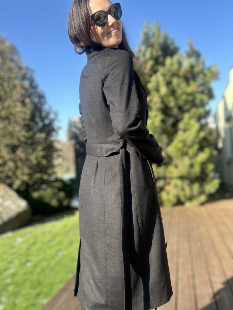 Black Coat, 80% Virgin Wool - Image 7