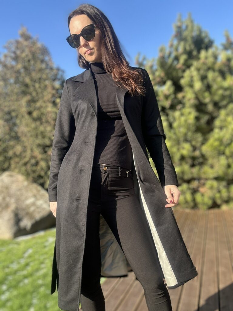 Black Coat, 80% Virgin Wool - Image 8