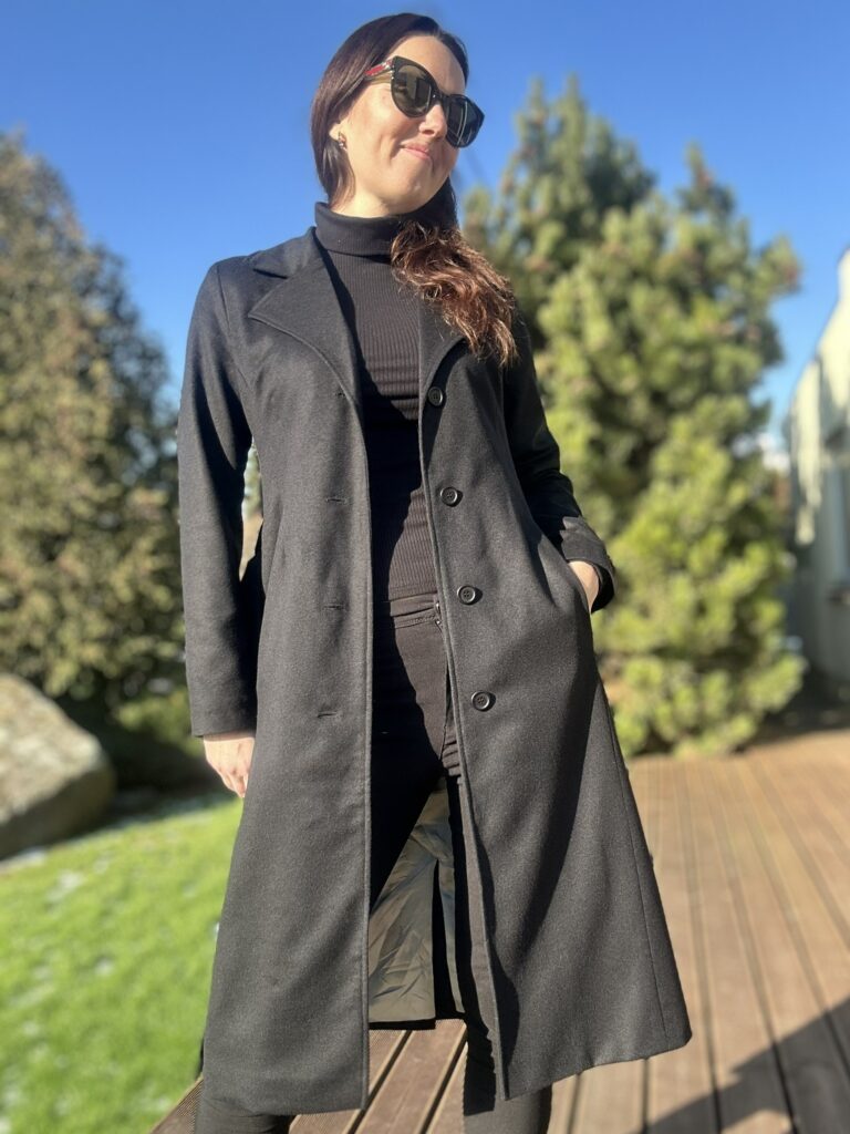 Black Coat, 80% Virgin Wool - Image 9