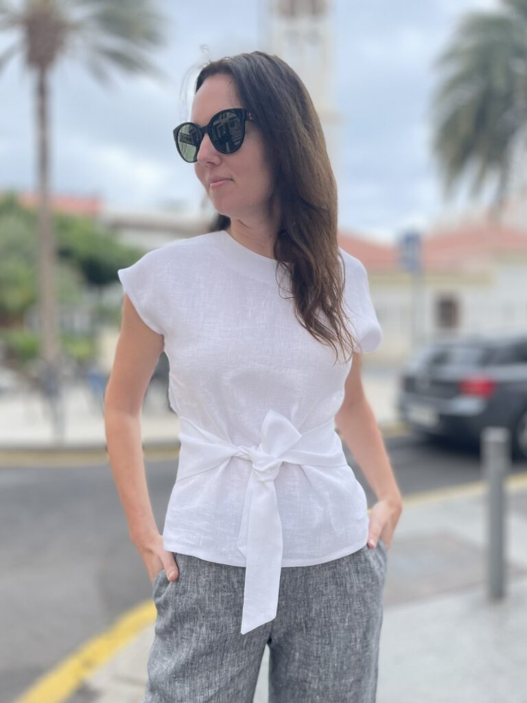 White Linen Blouse