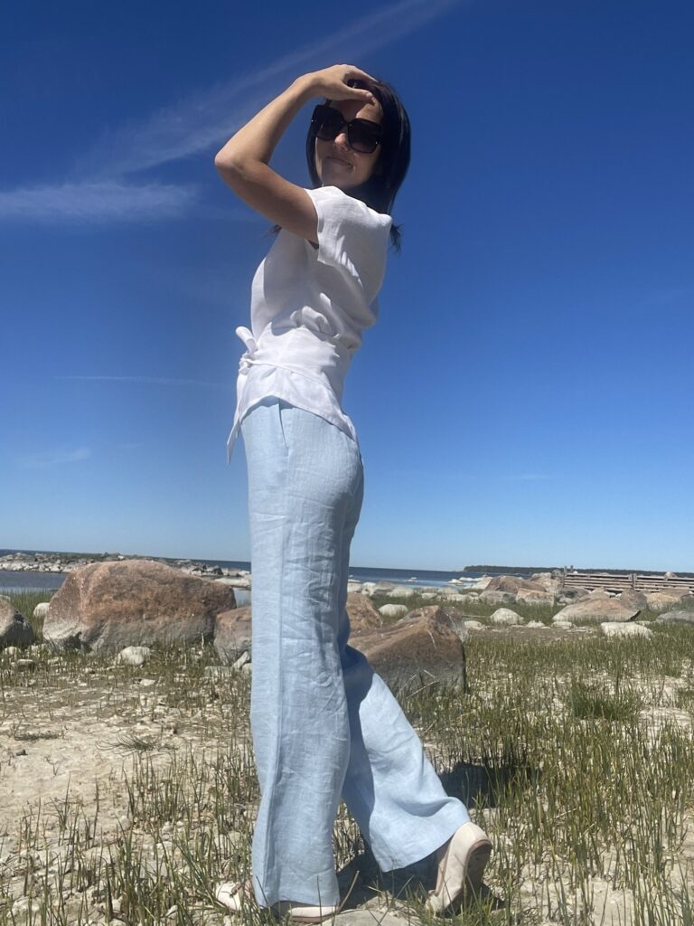 White Linen Blouse - Image 3