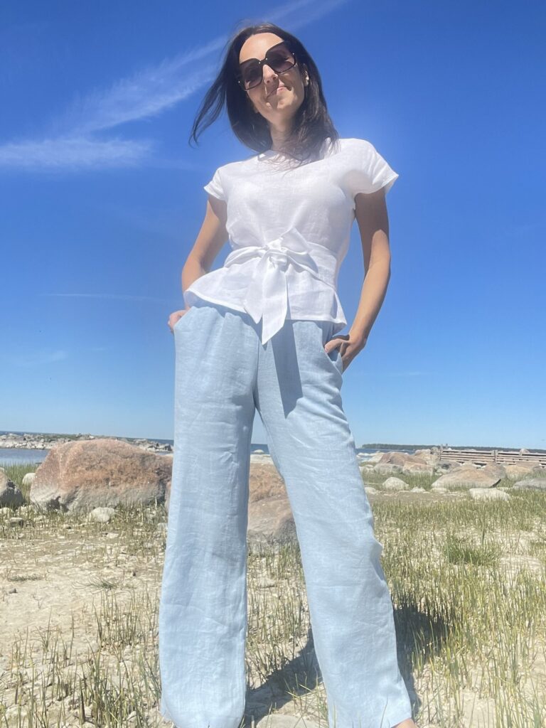 White Linen Blouse - Image 5