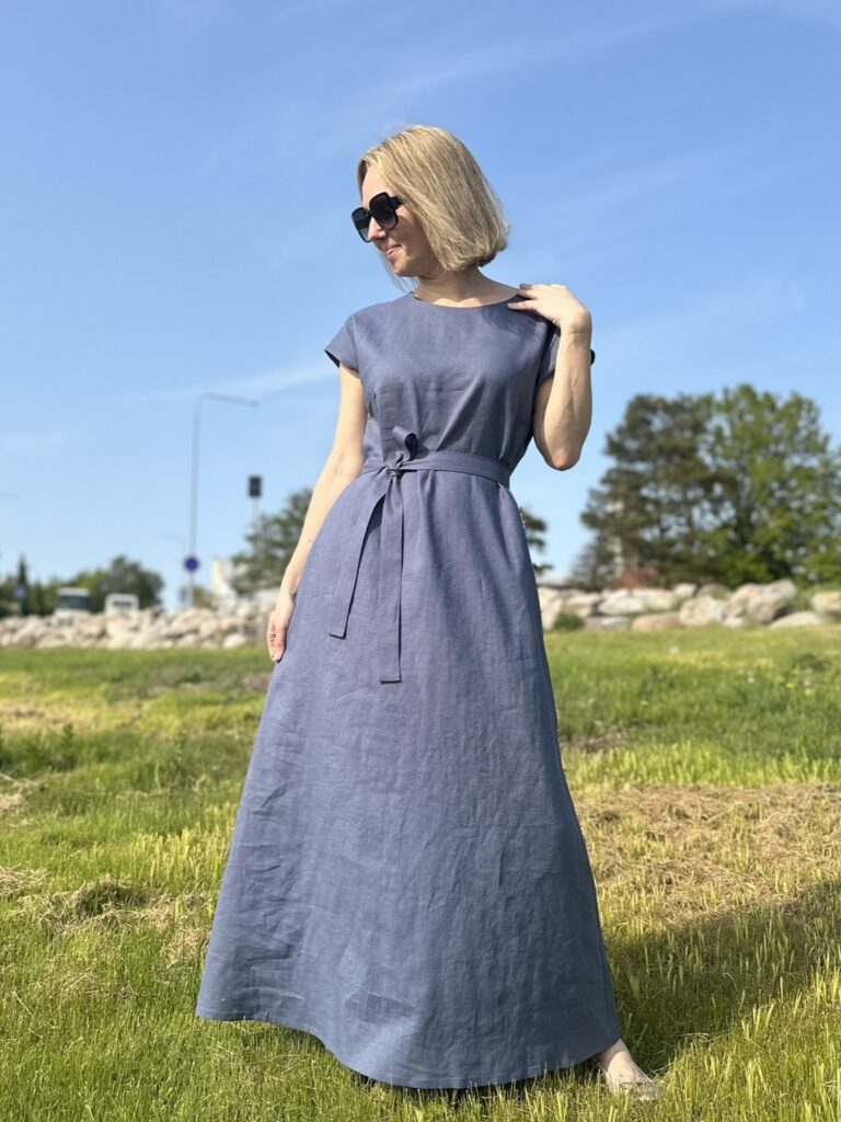 Linen Maxi Dress Jeans