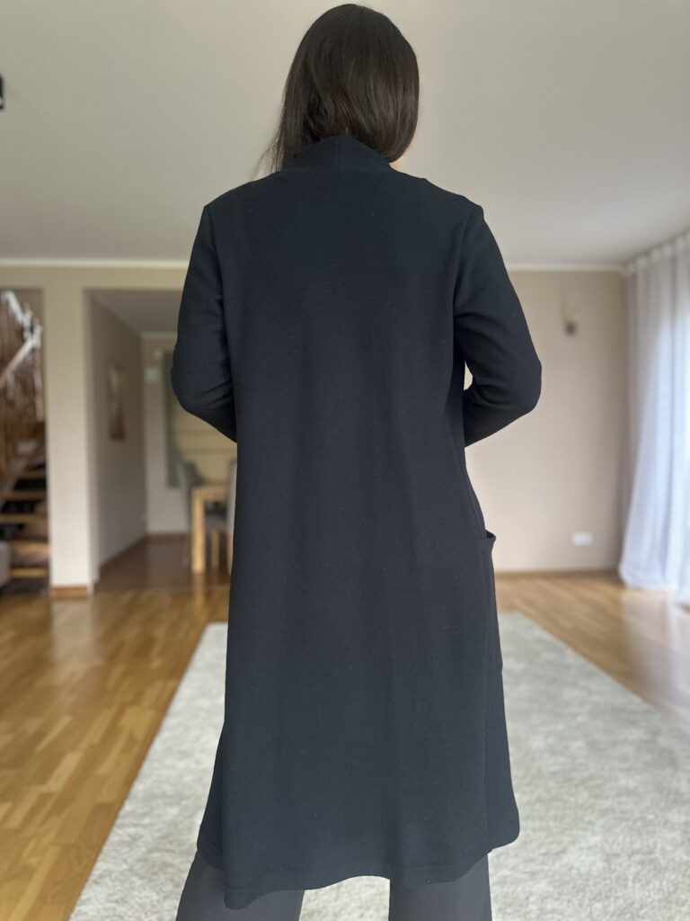 Black Cardigan, 100% Merino Wool - Image 4