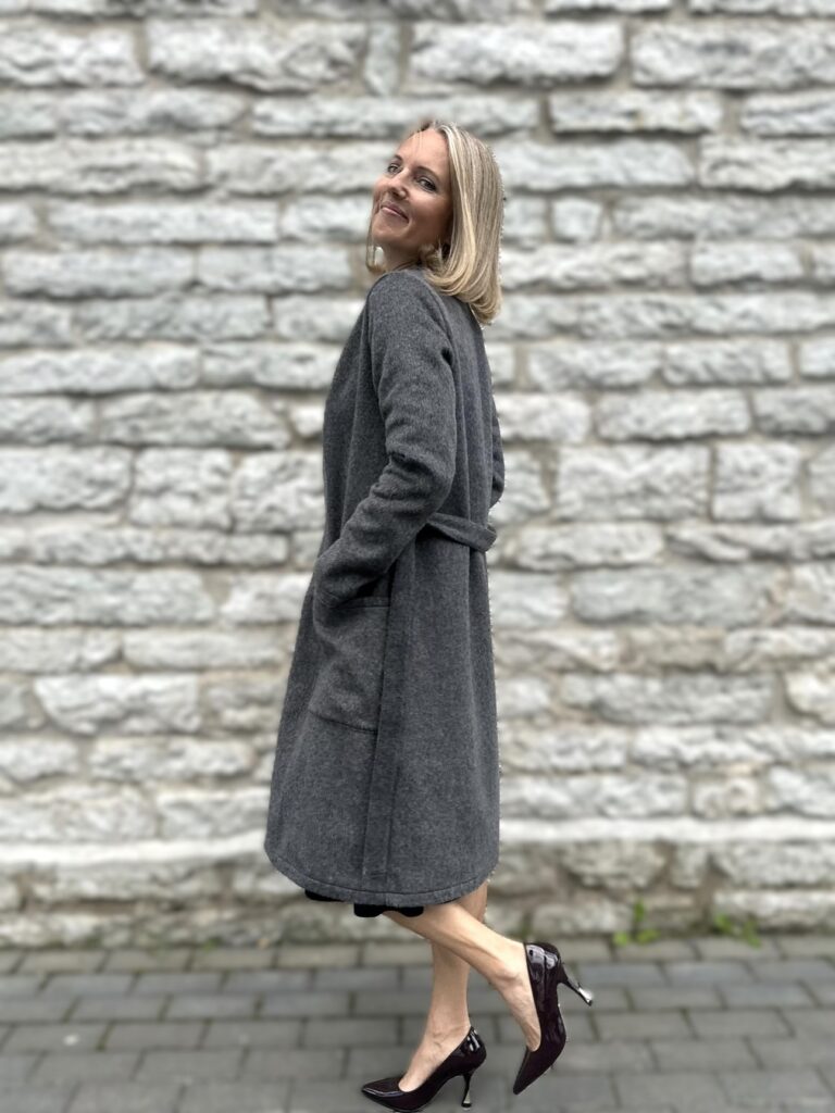 Hall luksuslik peenvillane kardigan mohääriga - Image 2