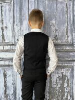 Black-Blue Vest With Virgin Wool - Image 2