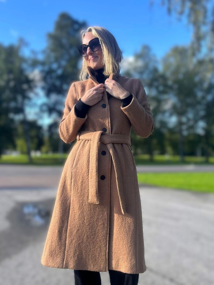 Kaamelikarva kevadsügismantel, 100% vill - Image 5