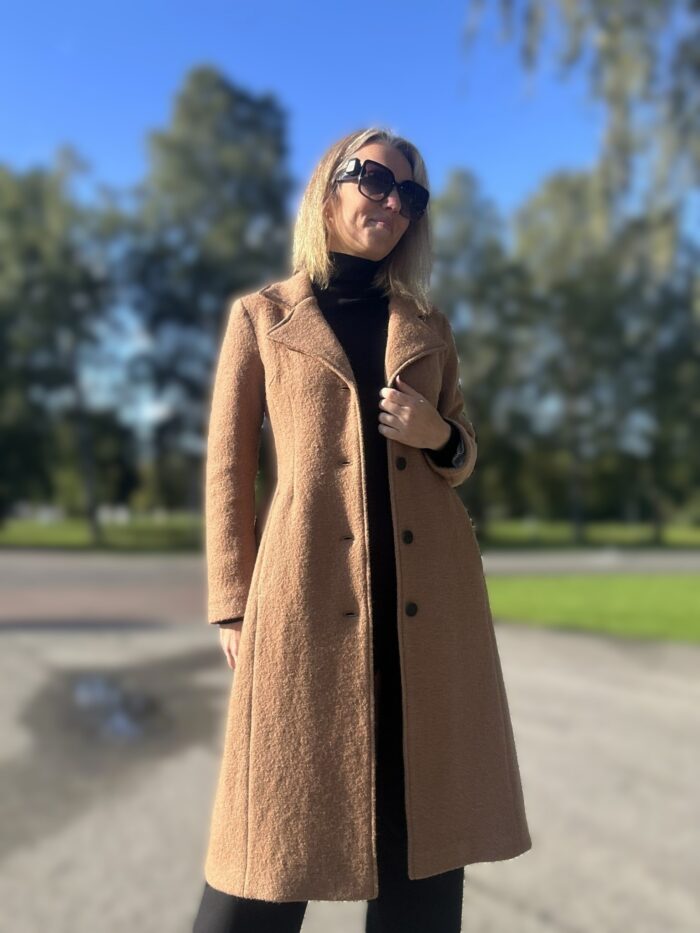 Kaamelikarva kevadsügismantel, 100% vill - Image 2