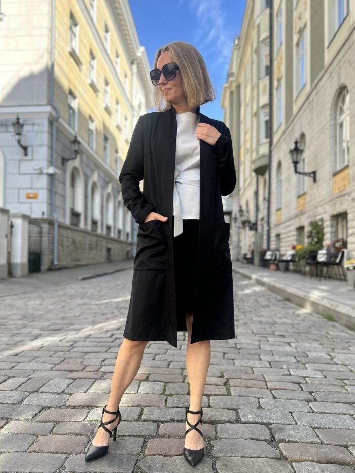 Cardigan Black With Virgin Wool - Image 3