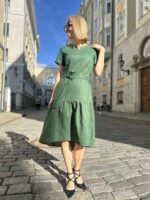 Green Linen Dress
