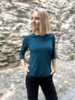 Tumeroheline pluus luksuslikust kangast