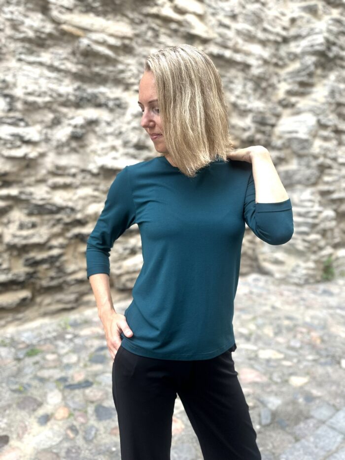 Tumeroheline pluus luksuslikust kangast - Image 3