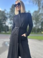 Black Cardigan, 100% Merino Wool - Image 3