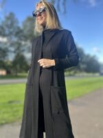 Black Cardigan, 100% Merino Wool