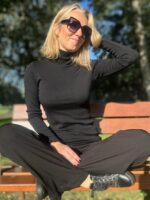 Black Turtleneck, 100% Merino Wool