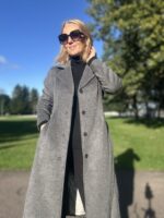 VALMIB TELLIMISEL! Hall luksuslik mantel peenvilla ja mohääriga - Image 8