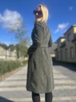 Roheline luksuslik mantel peenvilla ja mohääriga - Image 3