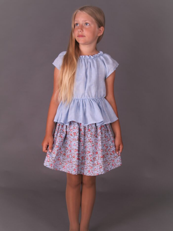 Helesinine pluus, 100% linane - Image 2