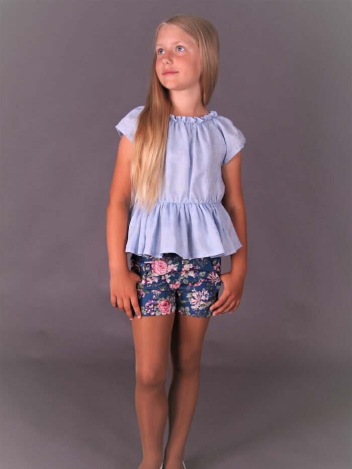 Helesinine pluus, 100% linane - Image 1