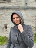 Hall luksuslik peenvillane talvemantel mohääriga (vatiini ja eemaldatava kapuutsiga) - Image 7