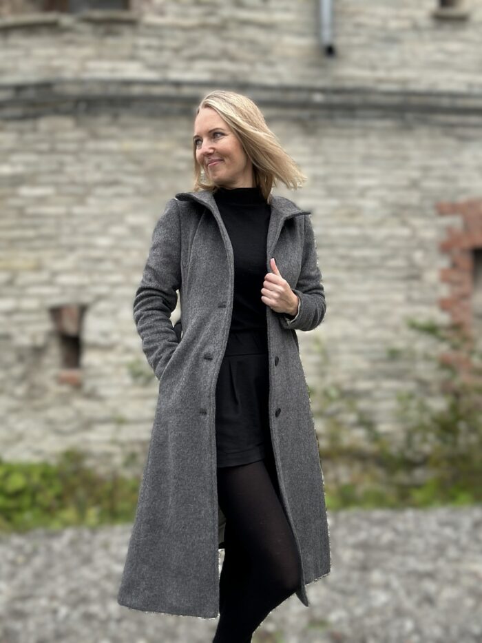 Hall luksuslik peenvillane talvemantel mohääriga (vatiini ja eemaldatava kapuutsiga) - Image 6