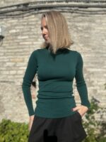 Green Turtleneck, 100% Merino Wool - Image 3