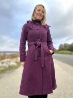 Ploomikarva luksuslik peenvillane talvemantel kašmiiriga (vatiini ja eemaldatava kapuutsiga) - Image 6