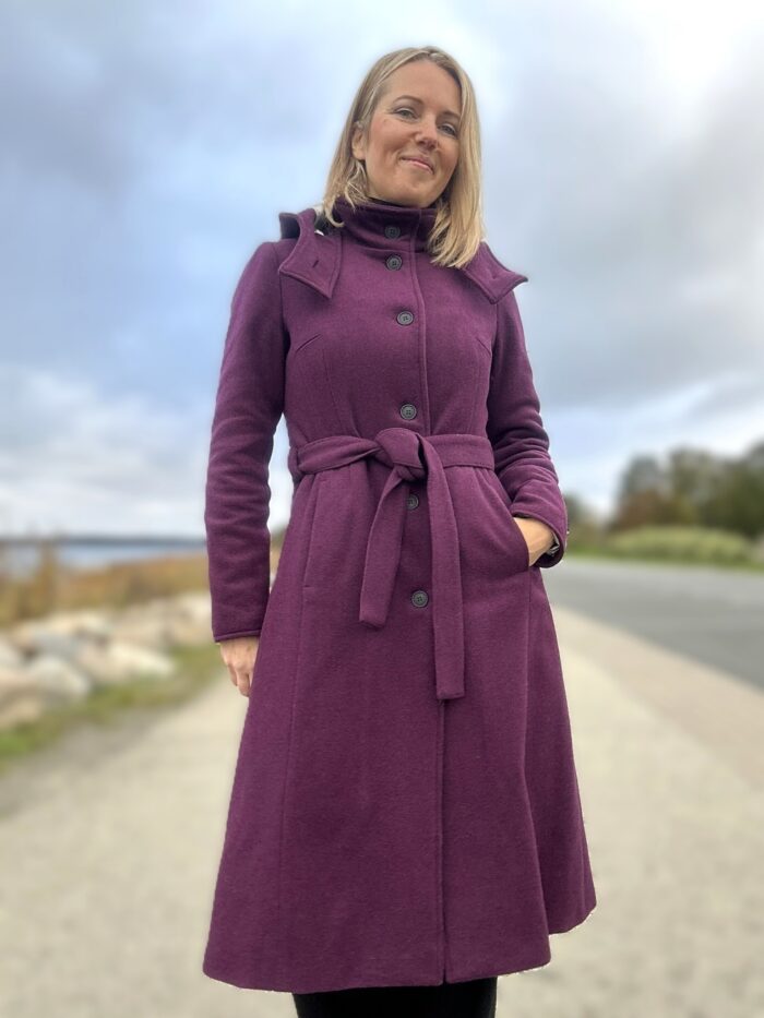 Ploomikarva luksuslik peenvillane talvemantel kašmiiriga (vatiini ja eemaldatava kapuutsiga) - Image 6