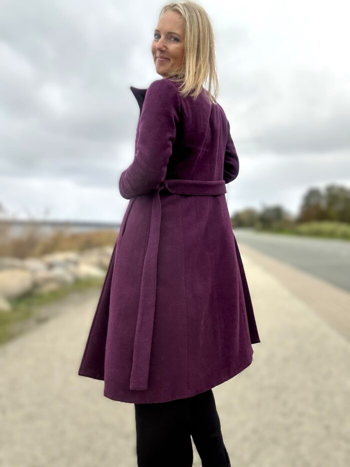 Ploomikarva luksuslik peenvillane talvemantel kašmiiriga (vatiini ja eemaldatava kapuutsiga) - Image 3