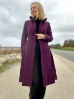 Ploomikarva luksuslik peenvillane talvemantel kašmiiriga (vatiini ja eemaldatava kapuutsiga) - Image 2